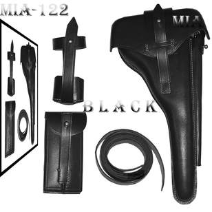P08 ARTILLERY LUGER HOLSTER WITH STOCK EXTENSION - BLACK 