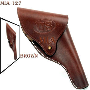 U.S. WWII SMITH & WESSON .38 CAL VICTORY HOLSTER - BROWN LEATHER